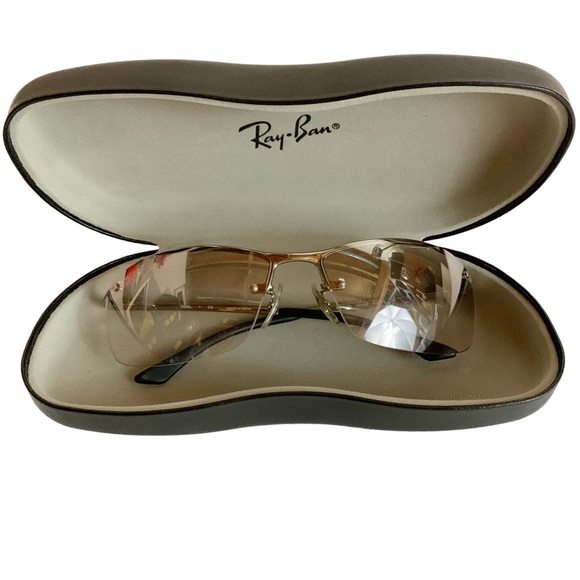 Ray-Ban 3183 Polarized Mens Sunglasses Gun Metal Gray Rectangle 003/BZ - Picture 5 of 10